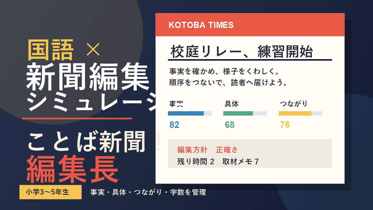 ことば新聞！編集長シミュレーターのアイキャッチ画像