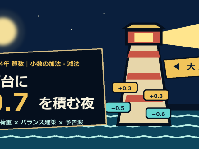 灯台に0.7を積む夜